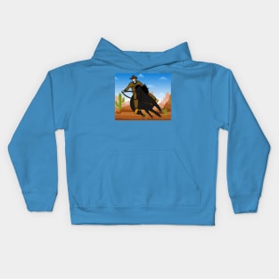 Rodeo Riding On A Horse Kids Hoodie